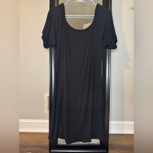 PrettyLittleThing Black Short Sleeve Bardot Bodycon Dress